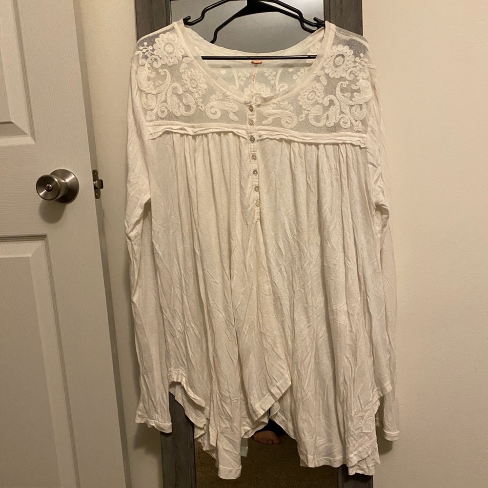 White free people tunic